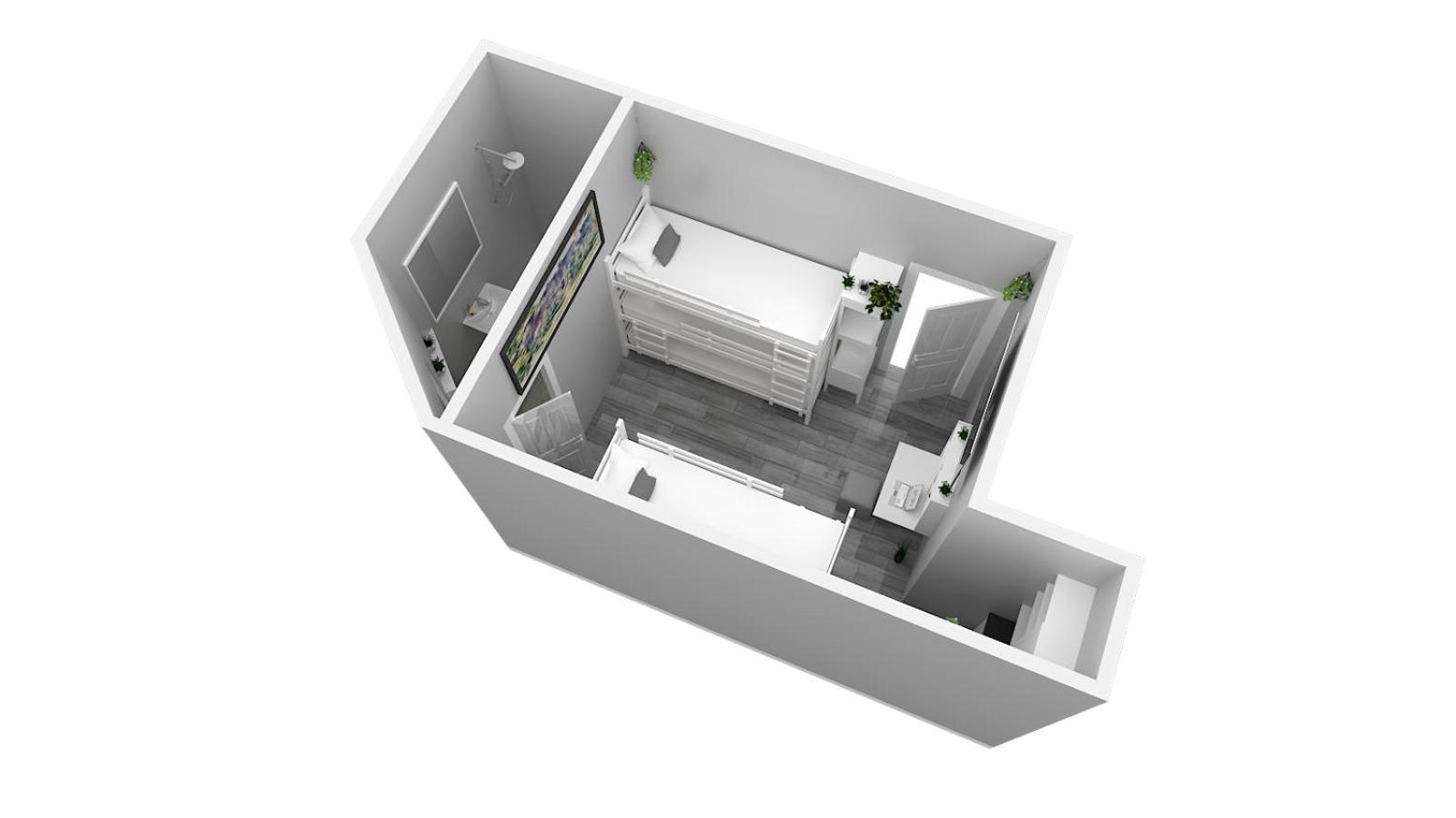 Hotel Ulm Zentrum - Komplettes Zimmer, Hochbett, Android Tv & Eigenem Bad - Perfekt Fuer Familien & Gruppen Chambre photo